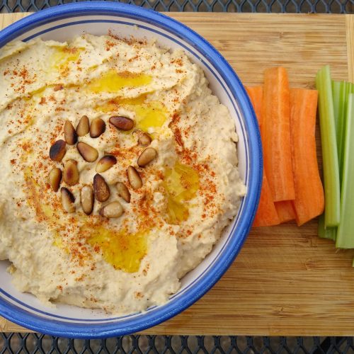 Homemade hummus