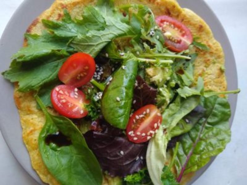 Savoury Chickpea Pancake Recipe - Catherine Shelton