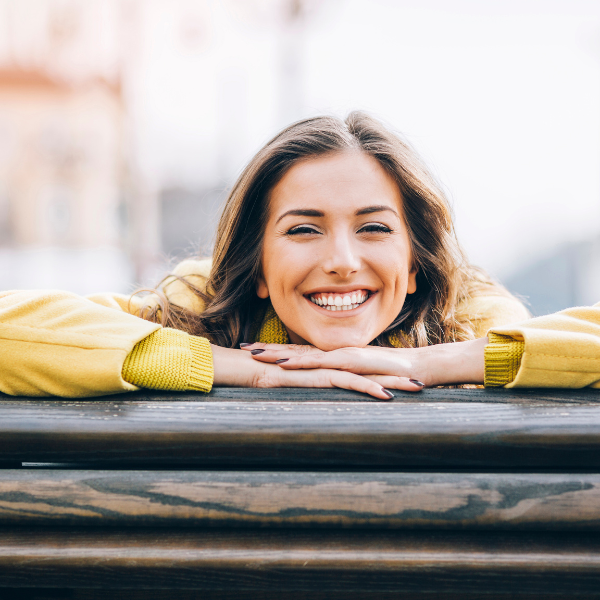 Happy woman smiling